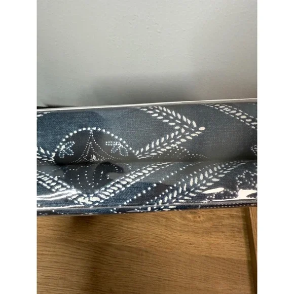 Ralph Lauren Home Francois Full Queen Duvet Cover Navy Blue 100% Cotton New - Picture 9 of 10